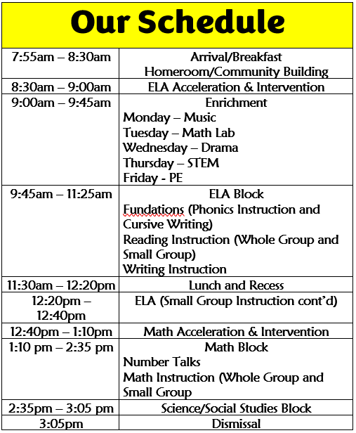 Schedule